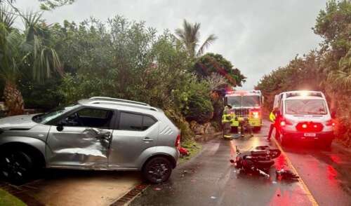 Man injured in Hamilton Parish collision