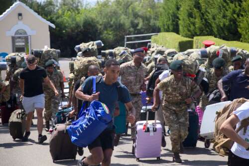 New soldiers form up for first taste of military life