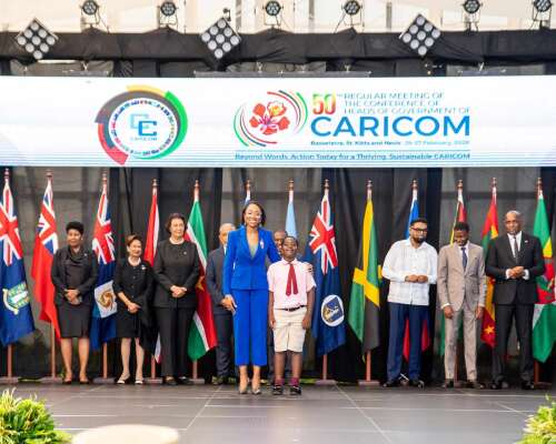 Alexa Lightbourne represents Bermuda in Caricom ceremony