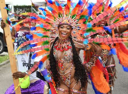 Revellers parade to Devonshire