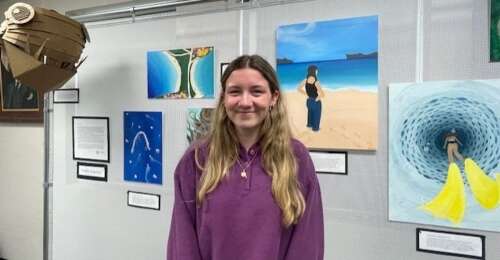 Student artwork explores countries, nature