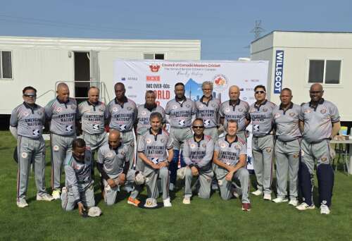 Arnold Manders shines at Over-60s Cricket World Cup