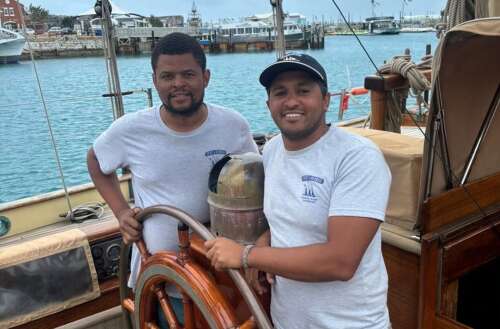 Spirit of Bermuda welcomes new captain and first officer