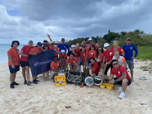 Turtle project in beach clean-up at Somerset Long Bay