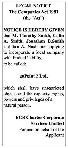 goPoint 2 Ltd. - The Royal Gazette | Bermuda News, Business, Sports ...