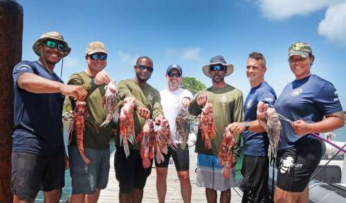 Coastguard defends local waters by catching lionfish