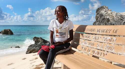 Memorial bench swept to sea in US lands on Bermuda beach