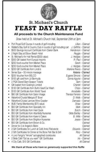 St. Michael's Raffle Winners - The Royal Gazette | Bermuda News ...