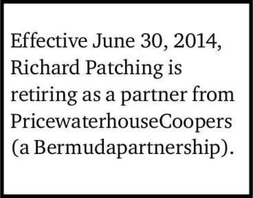 Richard Patching Retiring - The Royal Gazette | Bermuda News, Business ...