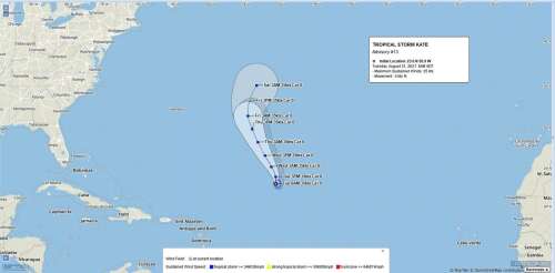 Tropical Storm Kate expected to pass to the east of Bermuda - The Royal ...