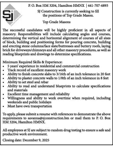 Masons The Royal Gazette Bermuda News Business Sports Events