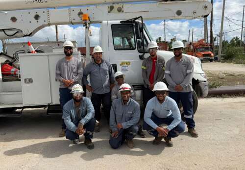 Belco linemen support power restoration efforts in Jamaica